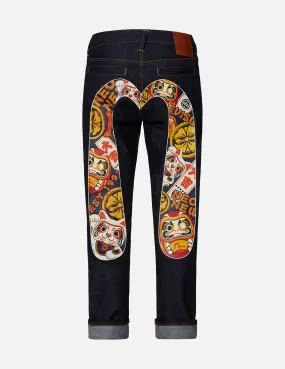 EVISU Squad Daicock Print Carrot-Fit Jeans #2017