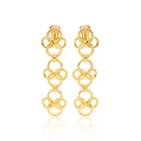 Fancy Swirl Drop Clip Earrings