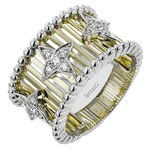 Fashion Ring In 18k Gold With Diamonds