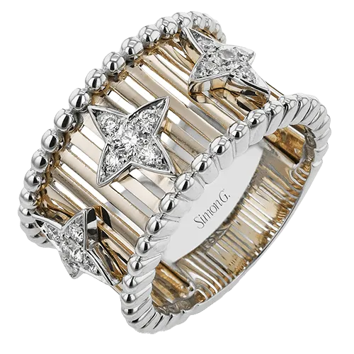 Fashion Ring In 18k Gold With Diamonds