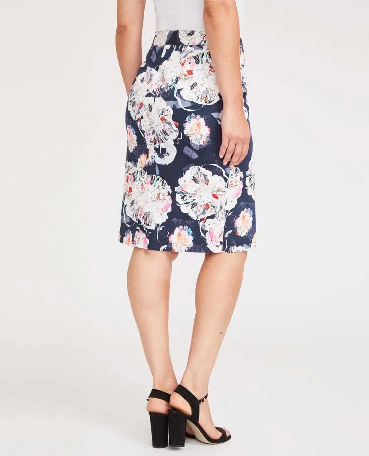 Floral Sateen Skirt