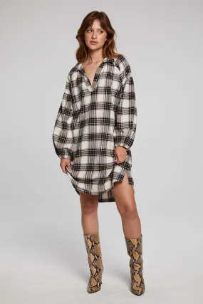 Folk Americana Plaid Mini Dress