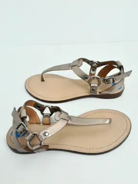 Frye Women's Gold/Pewter Thing Sandals Size 7 M