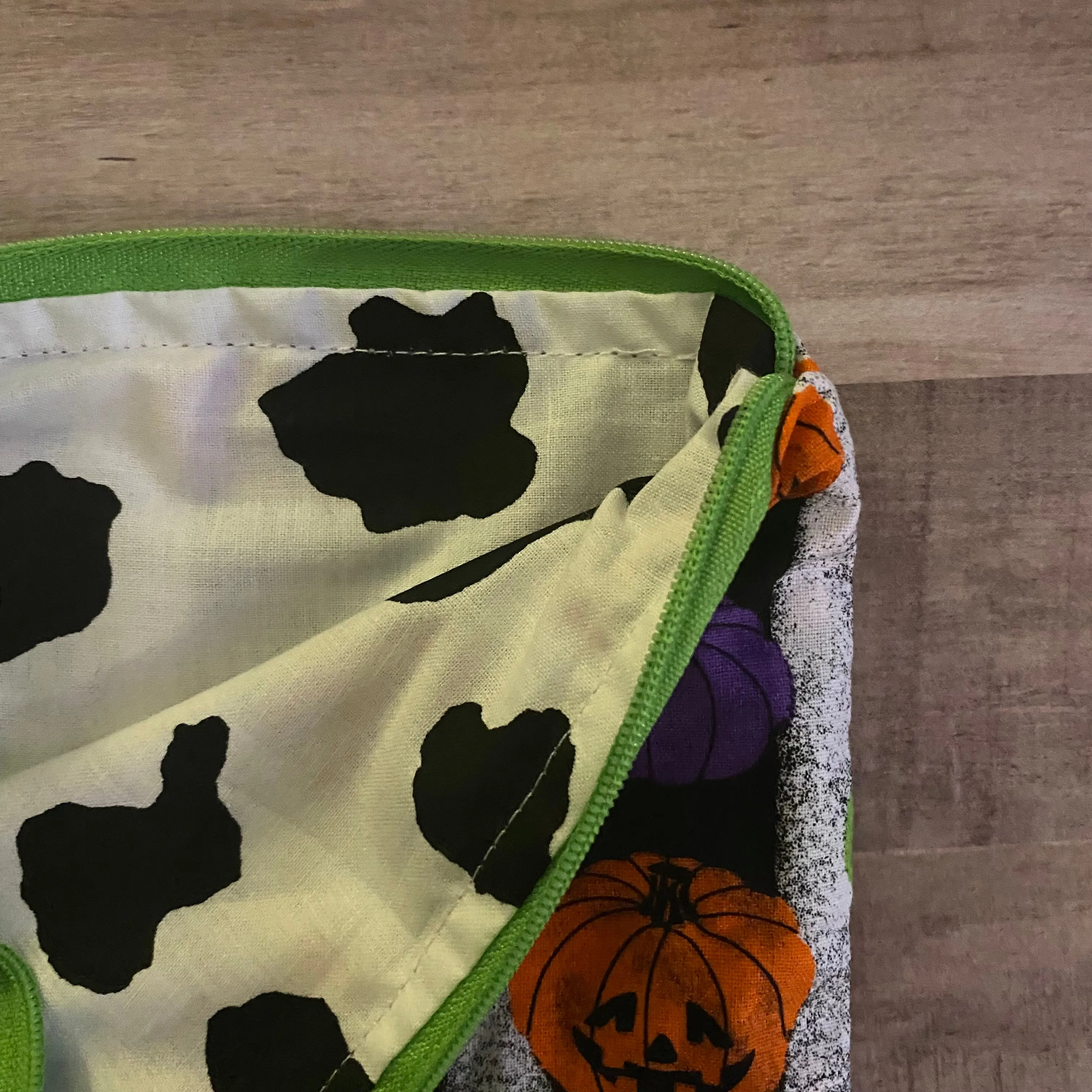 Halloween Stripes Medium Zipper Bag