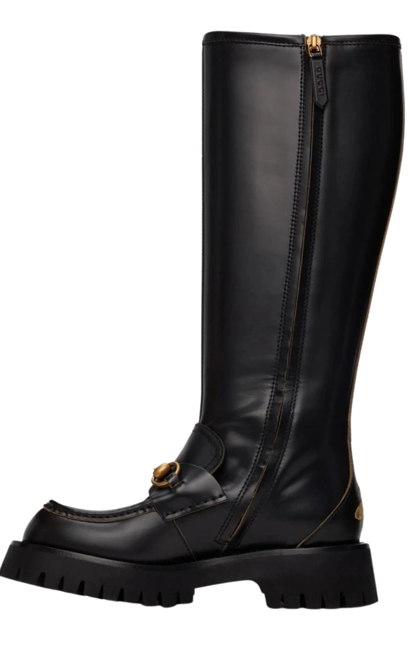 Horsebit Detail Knee-high Boots