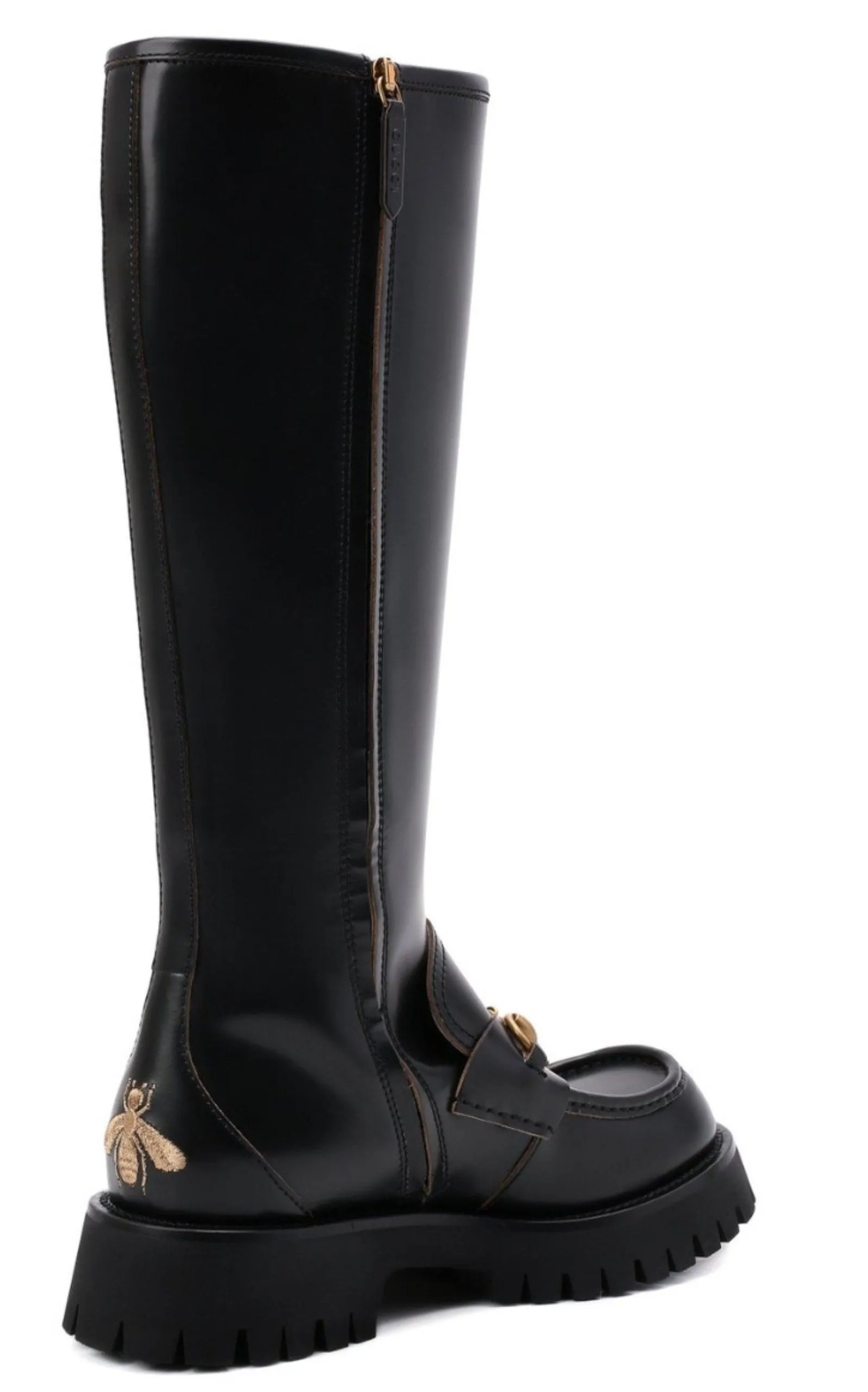 Horsebit Detail Knee-high Boots