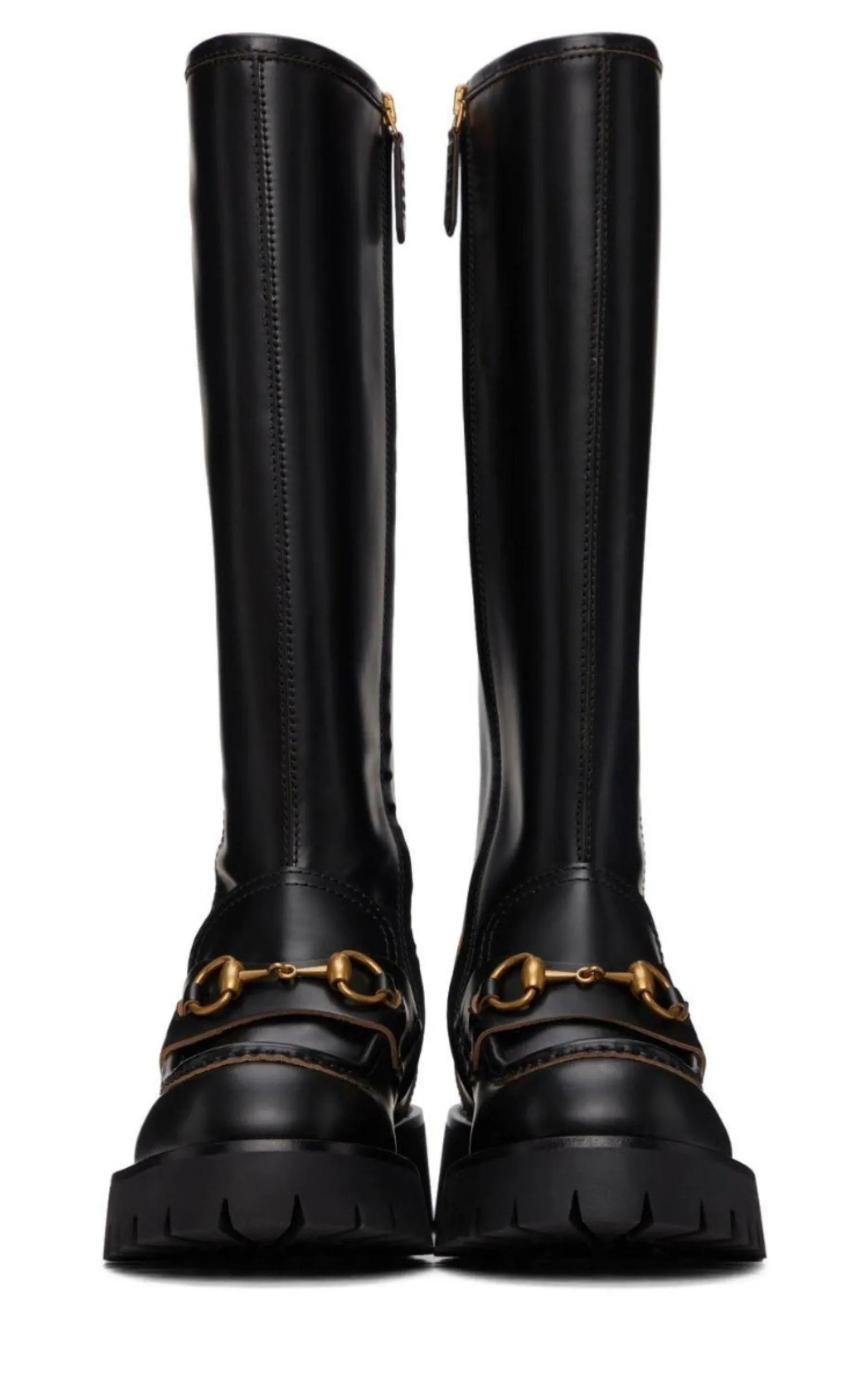 Horsebit Detail Knee-high Boots