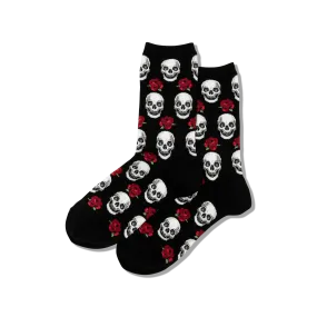 HOTSOX Women's Skull and Roses Socks