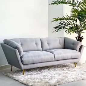 Jabb Classic Gray Sofa Golden Legs