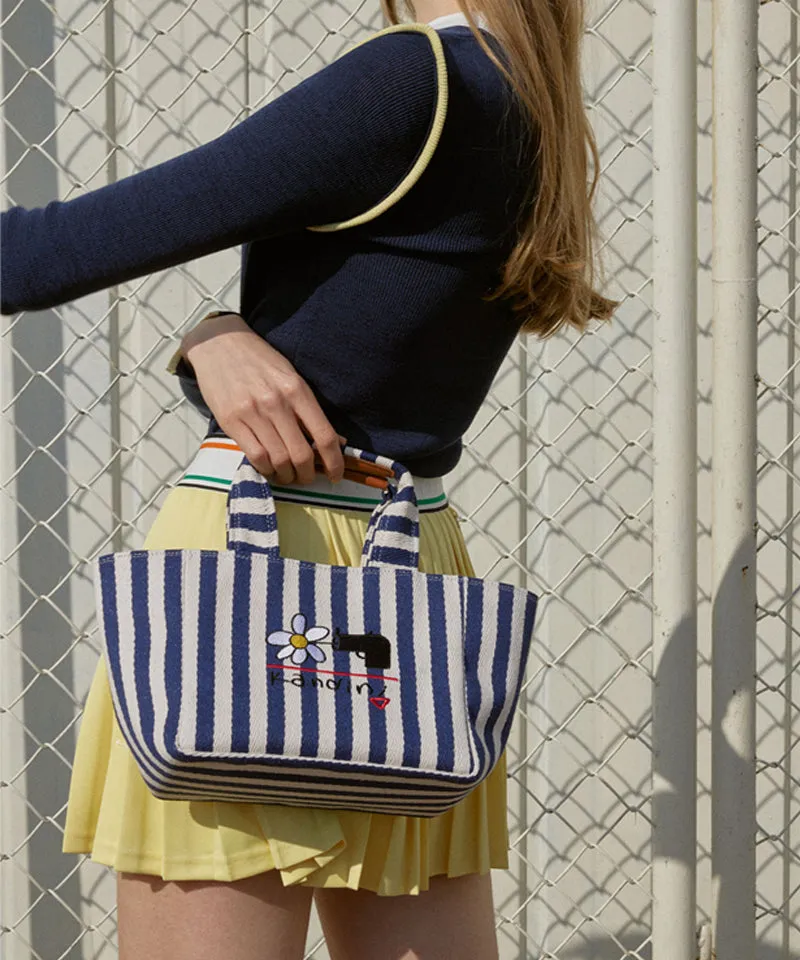 KANDINI Logo Canvas Tote Bag - Navy