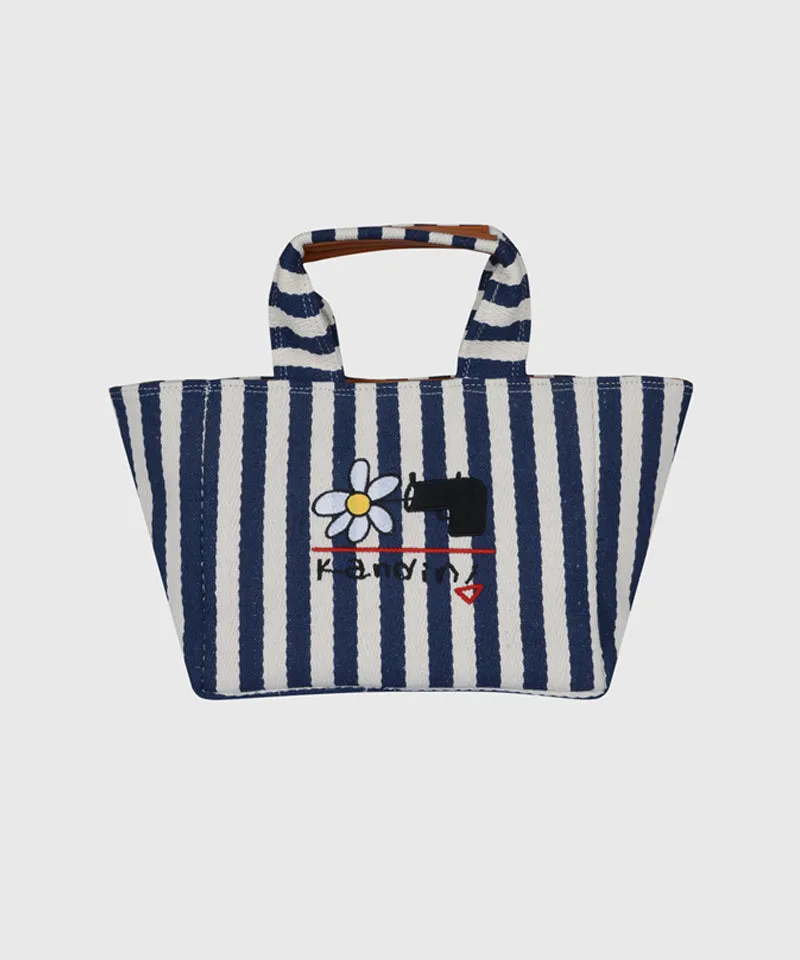 KANDINI Logo Canvas Tote Bag - Navy