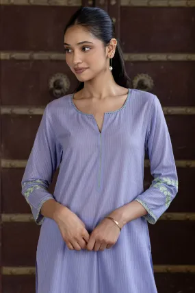 Lavender Aari Kurta