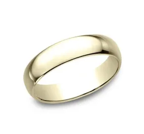 Light Comfort Fit Band in Yellow Gold- 5mm