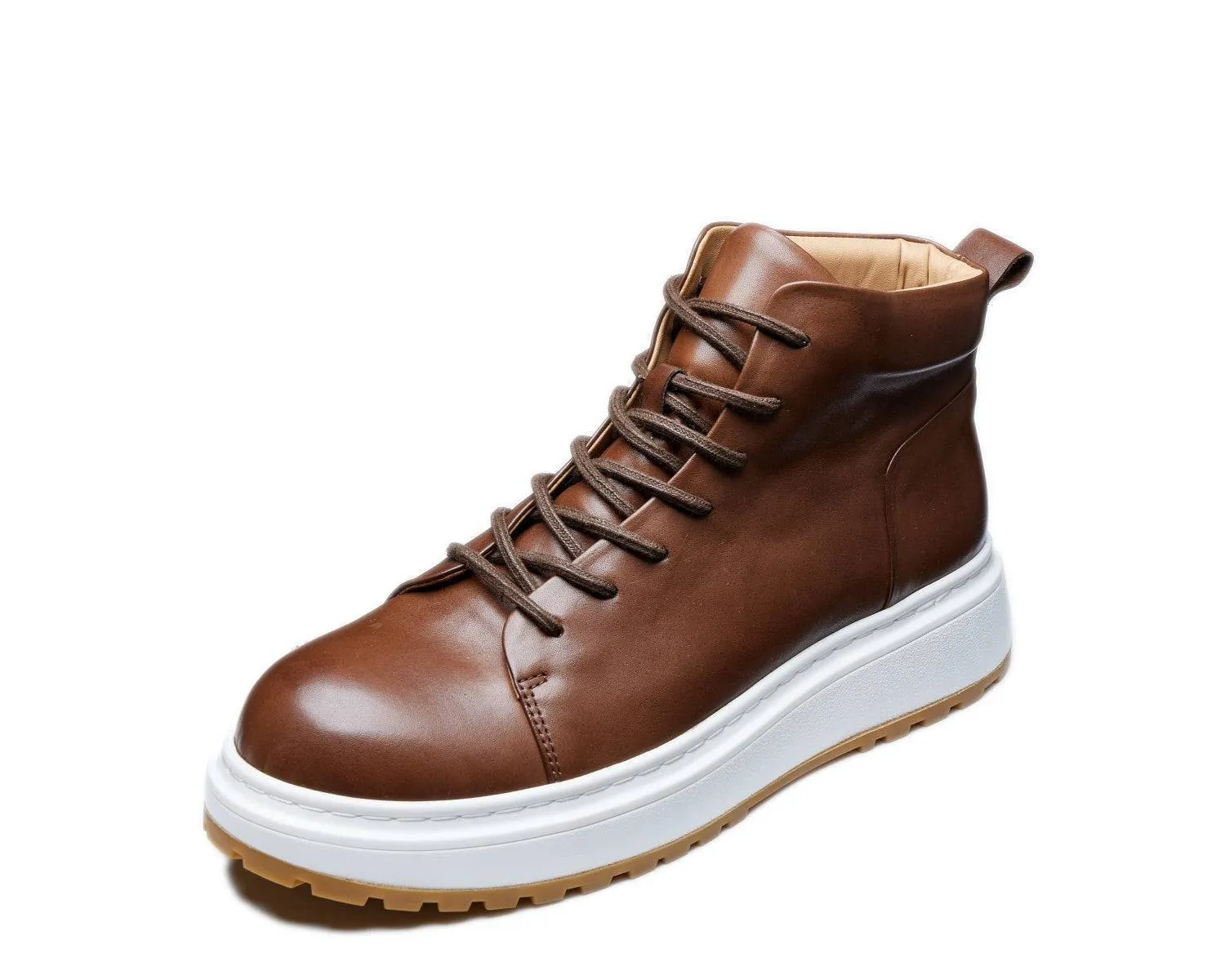 Men's Vintage-Style Leather Boots - Durable Skin Boots for Rugged Terrain