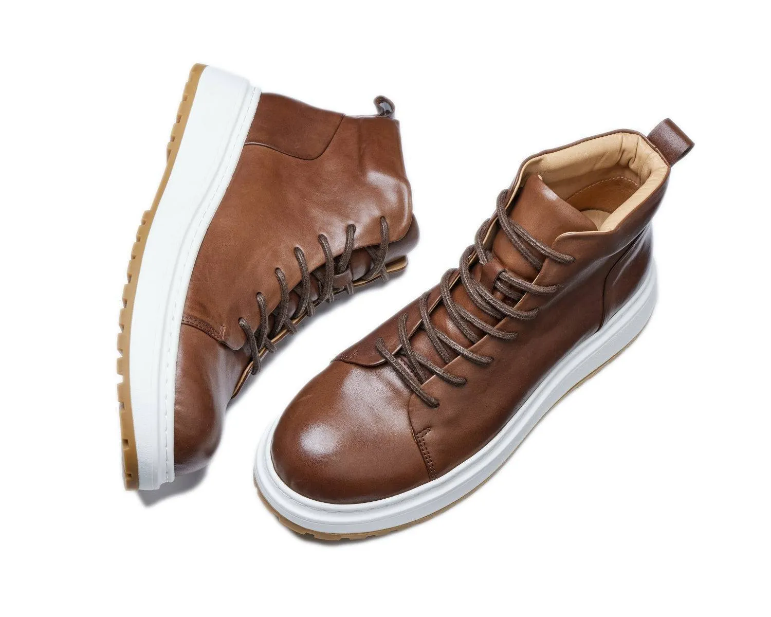 Men's Vintage-Style Leather Boots - Durable Skin Boots for Rugged Terrain