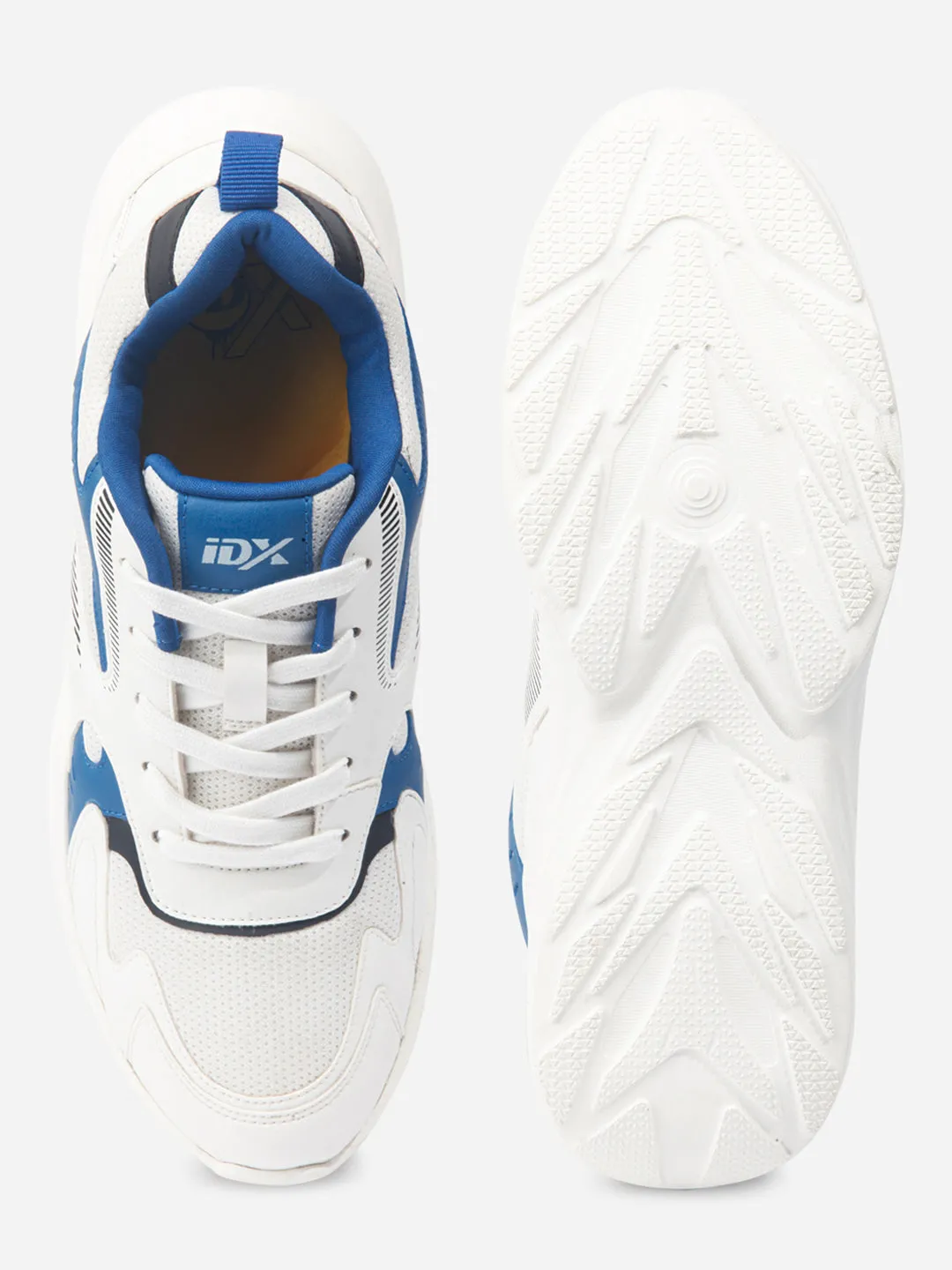 Men's White Lace Up Sneakers (IX7128)