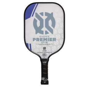 Onix Evoke Premier CT-16 Medium Weight Pickleball Paddle (7.8-8.2 Oz) [Blue]