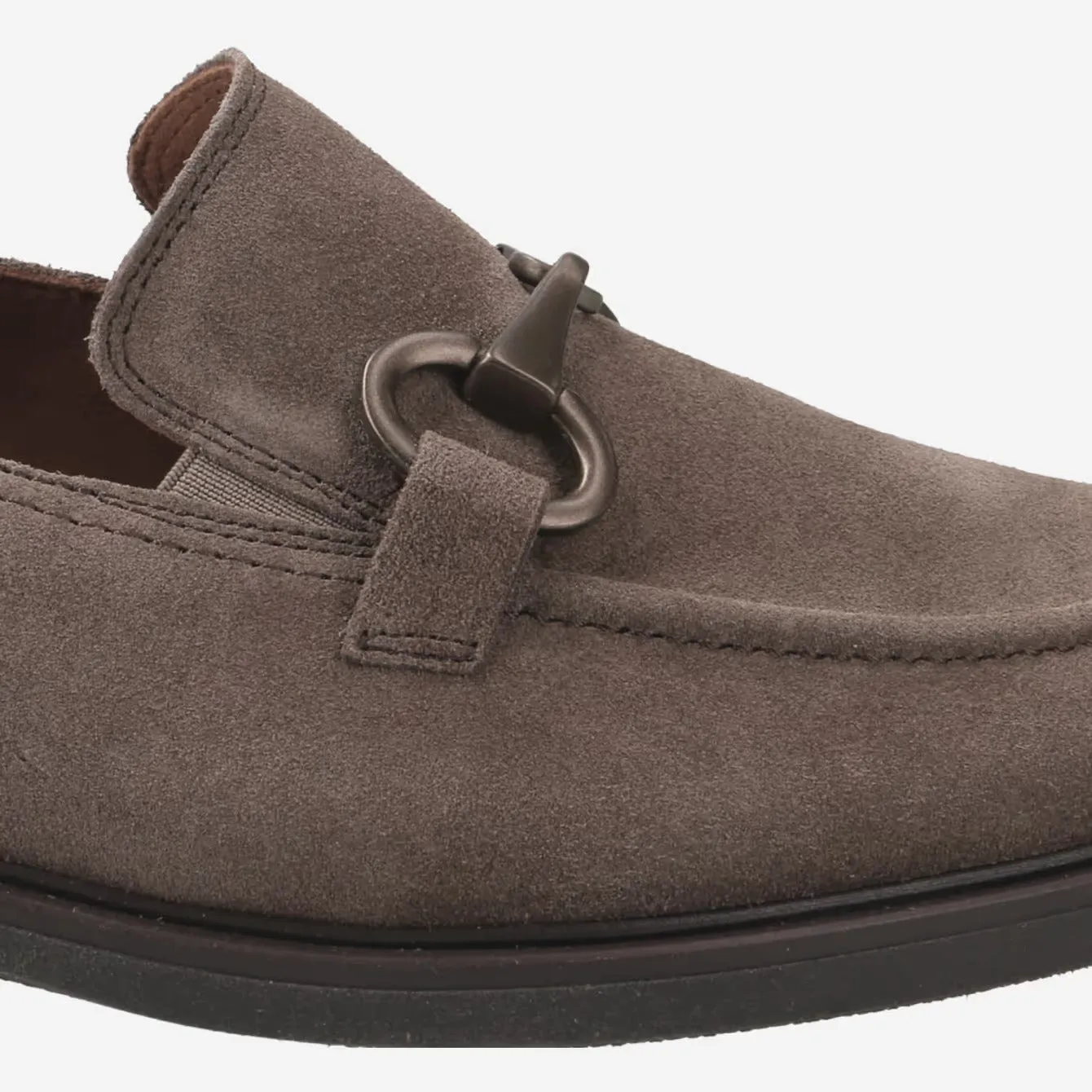 Paul Green Brown Suede Horsebit Buckle Loafers