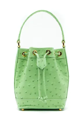 Petite Isla Tote in Lime Ostrich