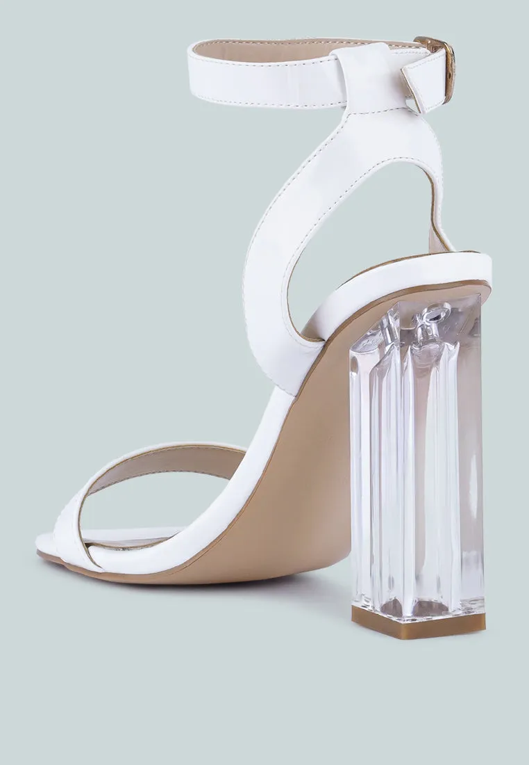 Poloma Clear Block Heel Party Sandals