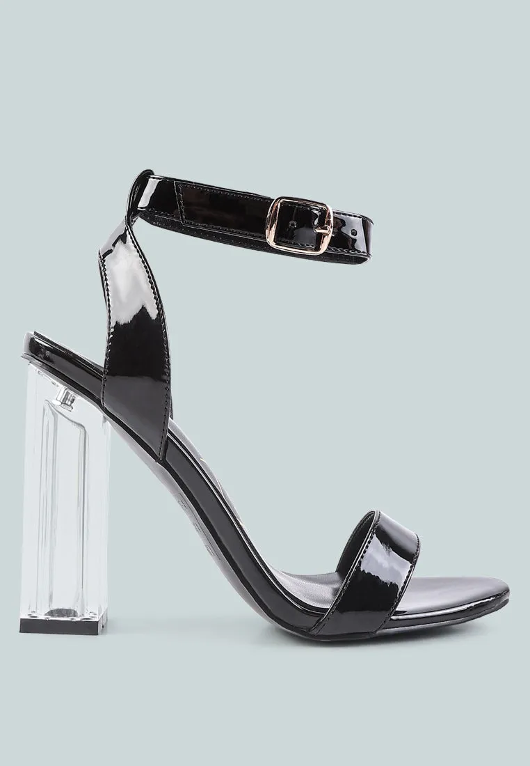 Poloma Clear Block Heel Party Sandals