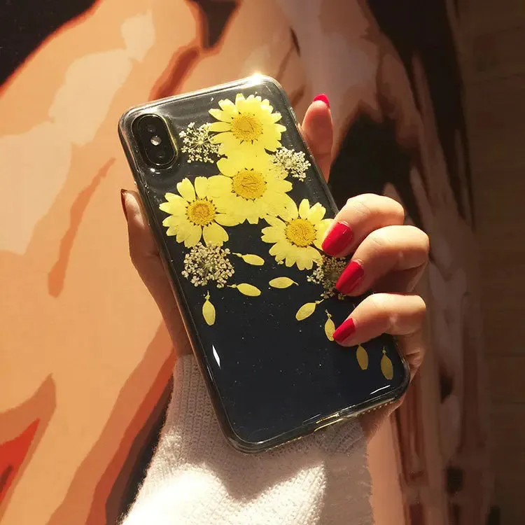 Silicone Epoxy Chrysanthemum iPhone Case