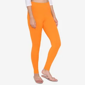 Women's Cotton Ankle leggings (Free Size) - Fire