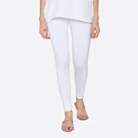 Women's Cotton Ankle leggings (Free Size) - White